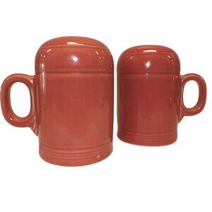 Fiesta Ware Retired Salt & Pepper Shakers Stove Top Coral Peach   Paprika